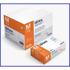 Kép 1/2 - LÁTEX, POWDERED LATEX, ( 5g ) Prémium porozott latex kesztyű /SANTEX SX01B /100db