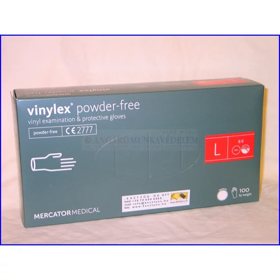 VINYLEX POWDER FREE, púdermentes vinil kesztyű /100 db