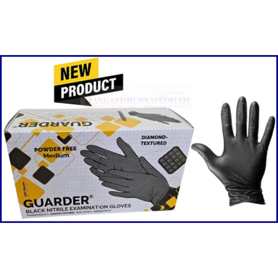  (MAXTER) GUARDER NITRIL, PF. BLACK DIAMOND prémium erősségű 8,4g kesztyű / 90-100 db