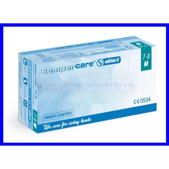 SEMPERCARE EDITION Latex púdermentes vizsgálókesztyű / 100 db