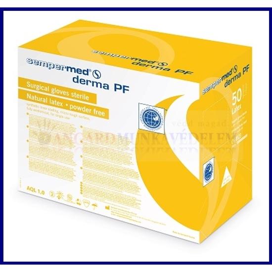 Sempermed Derma Steril púdermentes BŐRBARÁT latex sebészeti kesztyű, szintetikus belső bevonattal (1pár/csomag)