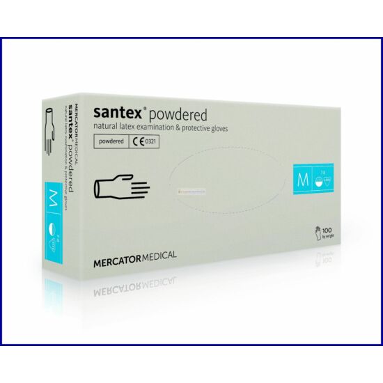 SANTEX POWDERED TEXT, texturált latex kesztyű 