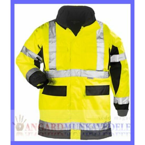 FLUO PU 4/1 sárga/fekete, Ripstop Breathane® : vízhatlan mellény+polár ujjak+dzseki+kabát